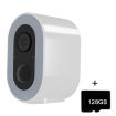 WiFi Tuya Smart HD Battery Camera, EU Plug, 128GB Memory (White) - 1