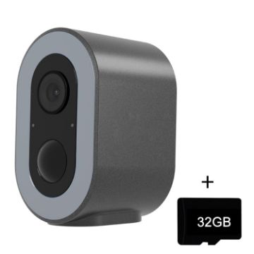WiFi Tuya Smart HD Battery Camera, US Plug, 32GB Memory (Grey) - 1