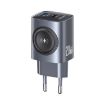 USAMS T67 20W GaN Fast Charger USB & USB-C EU Plug - Gun Color - 1