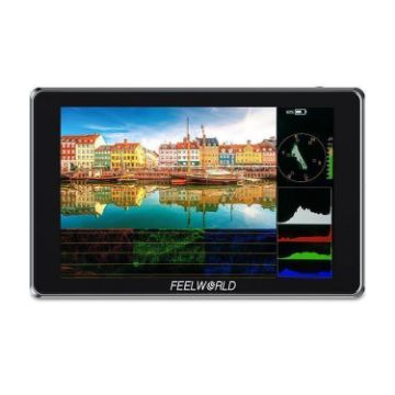 FEELWORLD S7 7" 12G SDI HDMI2.0 Camera Monitor 1600nit Touchscreen Black - 1