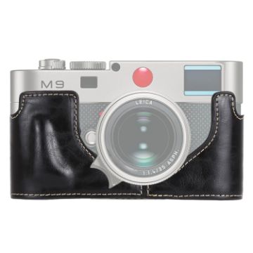 Leica M9 Black PU Leather Camera Half Case Base 1/4" Thread - 1