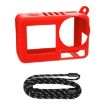 DJI Osmo Action 5 Pro Silicone Protective Case with Lanyard - Red - 1