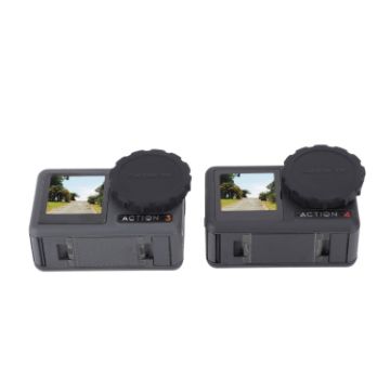 Sunnylife 2pcs Silicone Lens Cap for DJI Osmo Action 5 Pro/4/3 (Black) - 1