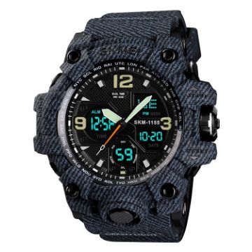 SKMEI 1155B Men's Outdoor Sports Waterproof Watch - Denim Black - 1