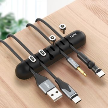 TOPK L35 Magnetic Desktop Cable Organizer & Earphone Storage Fixer - 1