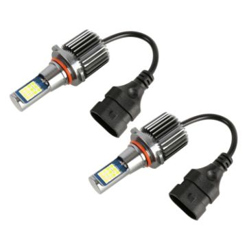 9006 Car Fog Lights 24LEDs SMD-3030 White/Lime DC12-24V 10.5W 2PCS - 1