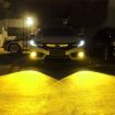 9006 Car Fog Lights 2PCS 24LEDs SMD-3030 White/Gold DC12-24V 8.6W - 9