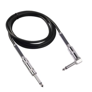 TC048SL 6.35mm Straight to Elbow Guitar Cable, 3m Audio Cable Length - 1