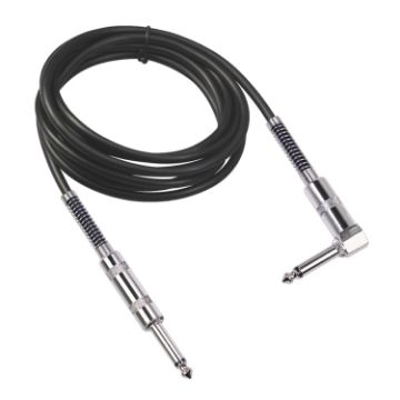6m TC048SL 6.35mm Plug Straight to Elbow Electric Guitar Cable - 1
