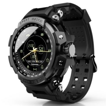 Lokmat MK28 Smart Watch, 1.4" FSTN Screen, IP68 Waterproof, Black - 1