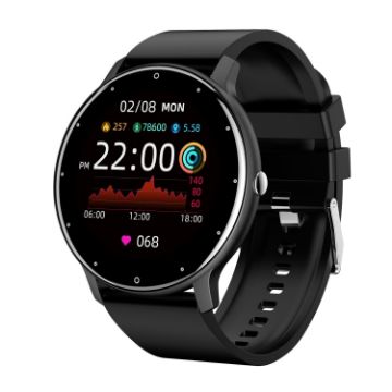 ZL02 1.28" Touch Screen Smart Watch, IP67 Waterproof, BP/Sleep/HR Monitor - 1