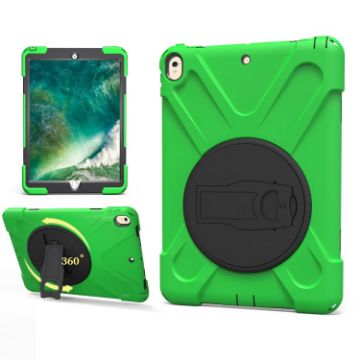 Shockproof Green Silicone + PC Case with Holder for iPad Pro 10.5 - 1