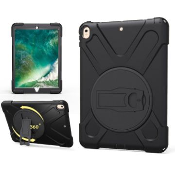 Shockproof Black Silicone + PC Case with Holder for iPad Pro 10.5 - 1