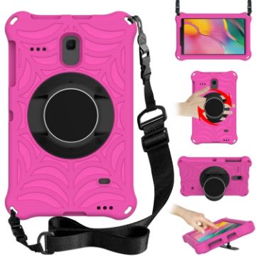 Samsung Galaxy Tab A/Tab 4/Tab E Spider King EVA Case with Strap - Rose Red - 1