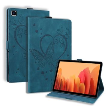 Samsung Galaxy Tab A7 10.4 Love Butterfly Flip Leather Case Blue - 1