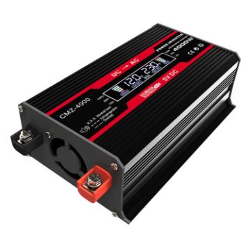 Zhizun 4000W Car Power Inverter, 12V to 220V Modified Sinewave, Black - 1