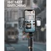 Q03S White Bluetooth Selfie Stick Tripod & Mobile Phone Holder Fill Light - 6