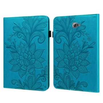 Samsung Galaxy Tab A A6 10.1" 2016 Lace Flower Flip Leather Case Blue - 1