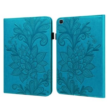 Samsung Galaxy Tab A 8.0 2019 T290 Lace Flower Flip Leather Case Blue - 1