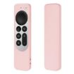 Pink Silicone Protective Case Cover with Rope for Apple TV 4K Siri Remote - 2