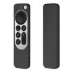 Silicone Case Cover with Rope for Apple TV 4K 4th Siri Remote (Black) - 2