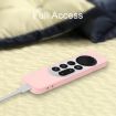 Silicone Case Cover with Rope for Apple TV 4K 4th Siri Remote (Black) - 5