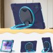 Samsung Galaxy Tab S7 FE T730 Protective Case with Holder & Strap Navy Blue - 7