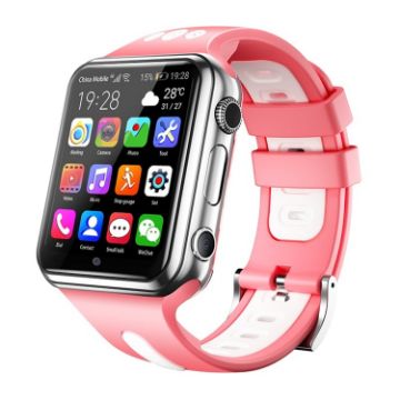 W5 1.54" Dual Camera Smartwatch, SIM/GPS/Temp, 2GB+16GB Silver Pink - 1