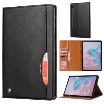 Samsung Galaxy Tab S7 FE Leather Case with Photo Frame & Card Slots (Black) - 1