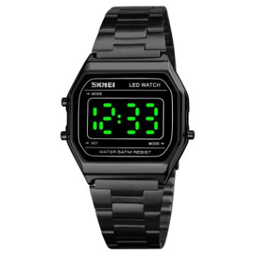 SKMEI 1646 Black LED Digital Display Luminous Electronic Watch - 1