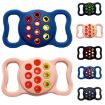 Dual-Color Shockproof Silicone Pet Collar Case for AirTag (Blue/Red/Yellow) - 2
