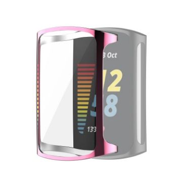 Fitbit Charge 5 Pink TPU Electroplating Protective Case Cover - 1