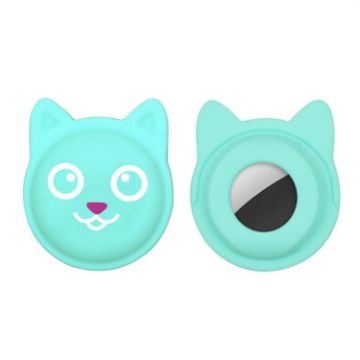 Cute Cartoon Pet Collar AirTag Case - Anti-lost Tracker, Mint Green - 1