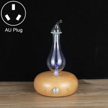Wood Essential Oil Diffuser Aromatherapy Machine, AU Plug, Light Brown - 1