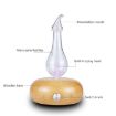 Wood Essential Oil Diffuser Aromatherapy Machine, AU Plug, Light Brown - 2