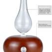 Wood Essential Oil Diffuser Aromatherapy Machine, UK Plug, Dark Brown - 3