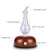 Wood Essential Oil Diffuser Aromatherapy Machine, US Plug (Dark Brown) - 2
