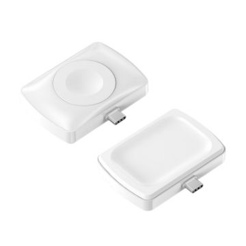 JJT-997 Type-C Earphone & Watch Wireless Charger for AirPods & iWatch - 1