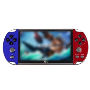 X16 6.5" Screen Handheld Game Console 8GB Memory (Blue+Red) - 1