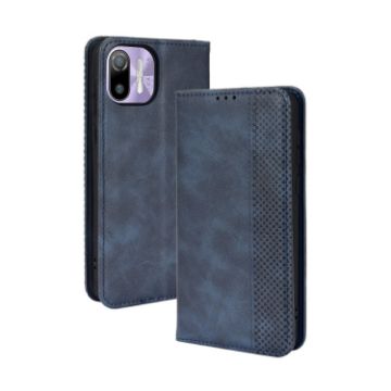 Ulefone Note 6/6P Blue Leather Case with Magnetic Buckle Retro Texture - 1