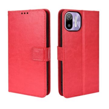 Ulefone Note 6/6P Red Retro Leather Phone Case - Crazy Horse Texture - 1