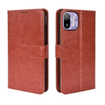 Ulefone Note 6/6P Brown Leather Phone Case - Retro Crazy Horse Texture - 1
