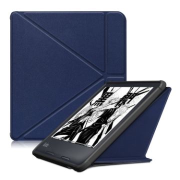 KOBO Libra2 2021 Dark Blue Multi-folding Leather Tablet Case - 1