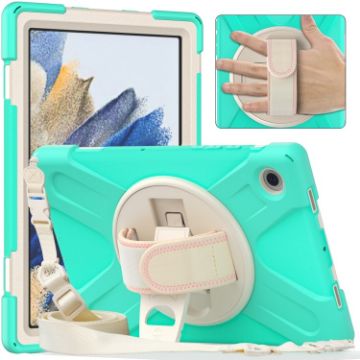 Samsung Galaxy Tab A8 10.5 2021 Case, Silicone + PC, Mint Green - 1