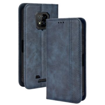 Ulefone Armor 8 Blue Leather Phone Case with Magnetic Buckle Retro Texture - 1