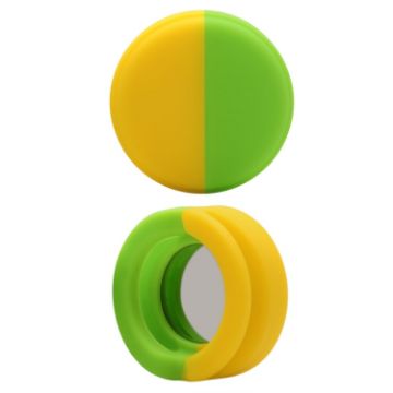 AirTag Pet Collar Case, Anti-scratch Shockproof Silicone, 34x34x17.3mm, Yellow Green - 1