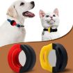 AirTag Pet Collar Case, Anti-scratch Shockproof Silicone, 34x34x16.7mm, Black Red - 7