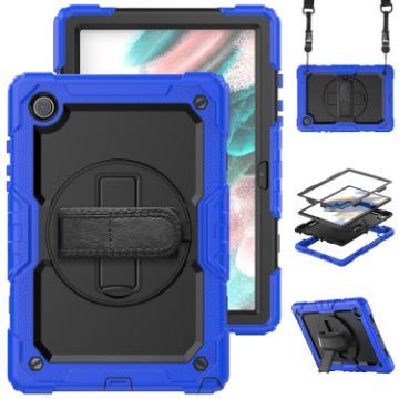 Samsung Galaxy Tab A8 10.5 2021 X200/X205 Black Blue Case Silicone+PC - 1
