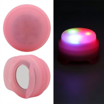 Pink Silicone Protective Case with Light for AirTag - Pet Collar Tracker - 1