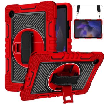Samsung Galaxy Tab A8 10.5 2021 Red+Black 360 Rotating Case - 1